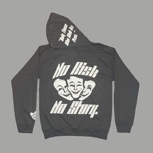 Thick puff print hoodie